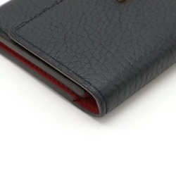 LOUIS VUITTON Louis Vuitton Portefeuille Capucines Compact Tri-fold Wallet Taurillon Leather Noir Hot Pink M62157