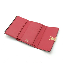 LOUIS VUITTON Louis Vuitton Portefeuille Capucines Compact Tri-fold Wallet Taurillon Leather Noir Hot Pink M62157