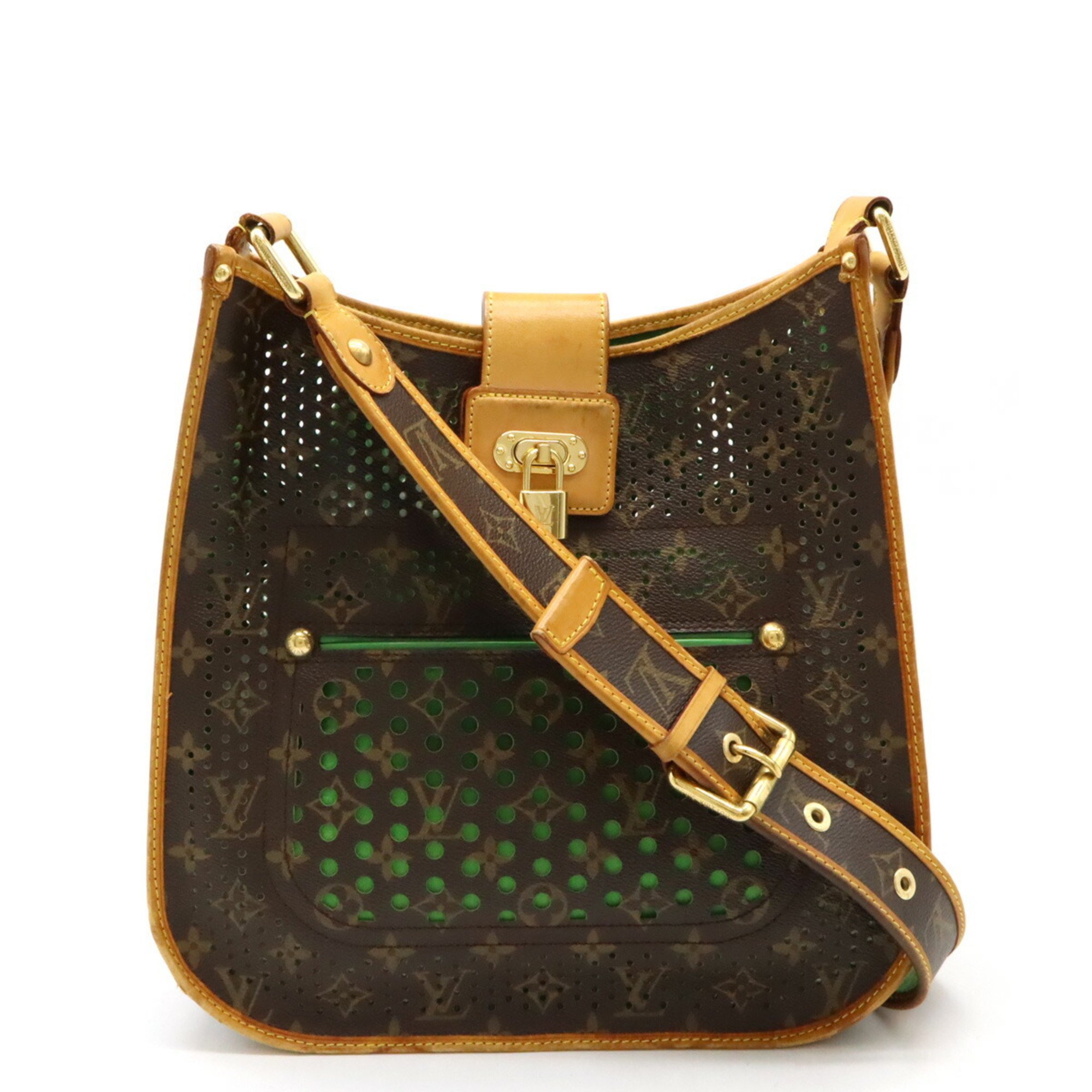 LOUIS VUITTON Louis Vuitton Monogram Perforated Musette Shoulder Bag Punching Vert Green M95173