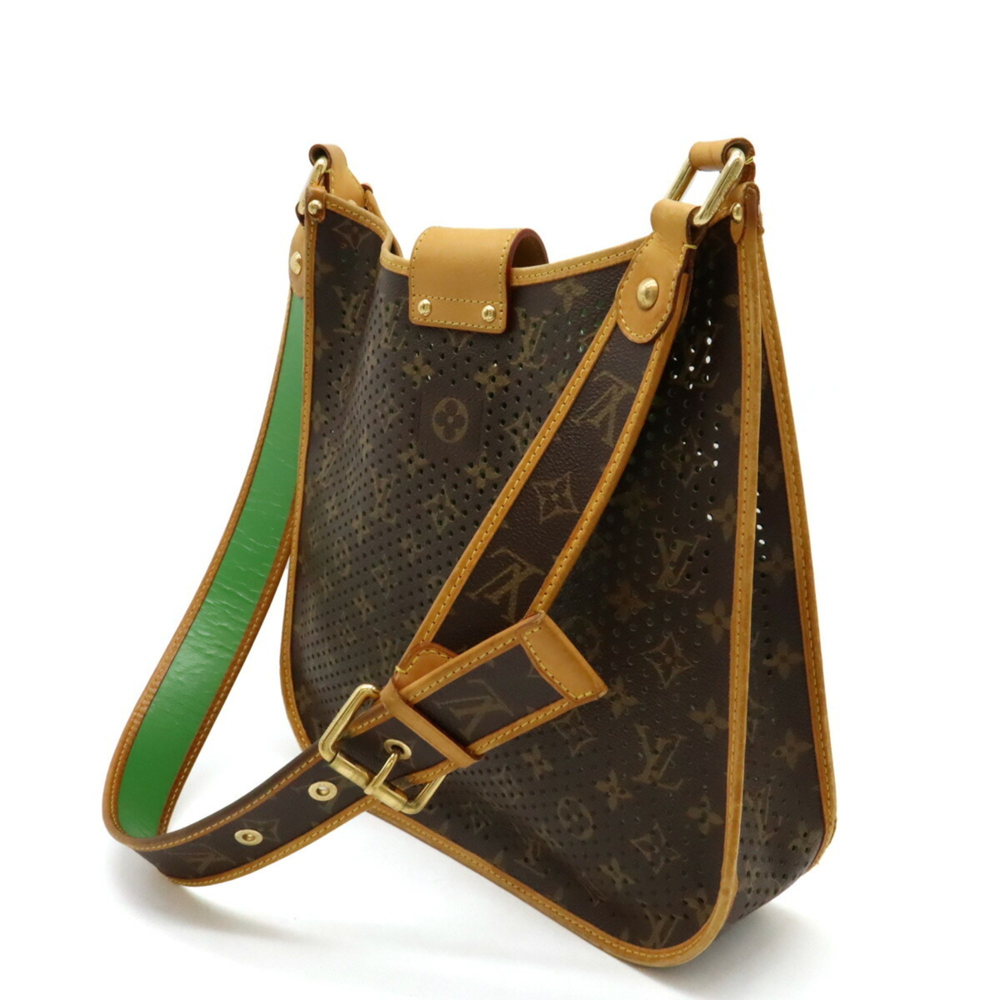 LOUIS VUITTON Louis Vuitton Monogram Perforated Musette Shoulder Bag Punching Vert Green M95173