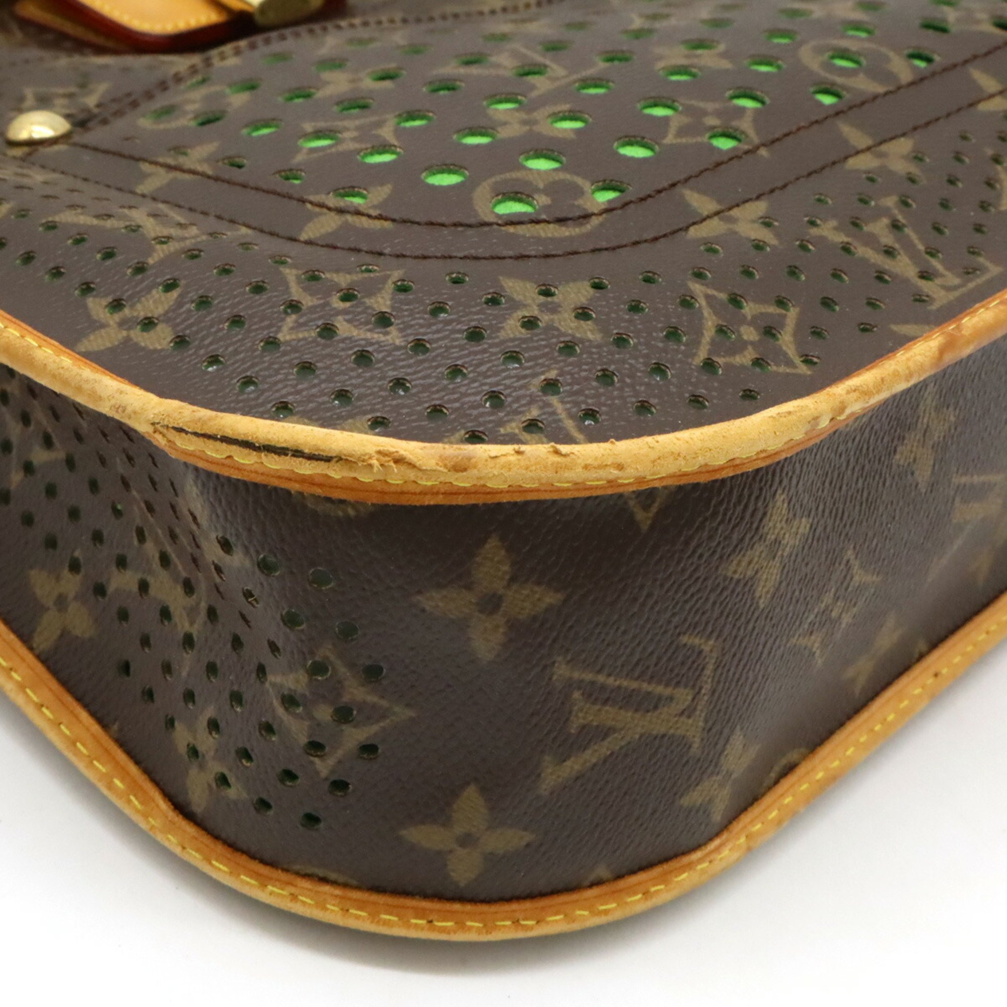 LOUIS VUITTON Louis Vuitton Monogram Perforated Musette Shoulder Bag Punching Vert Green M95173