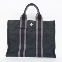 Hermes Tote Bag Foult PM Canvas Black Women's