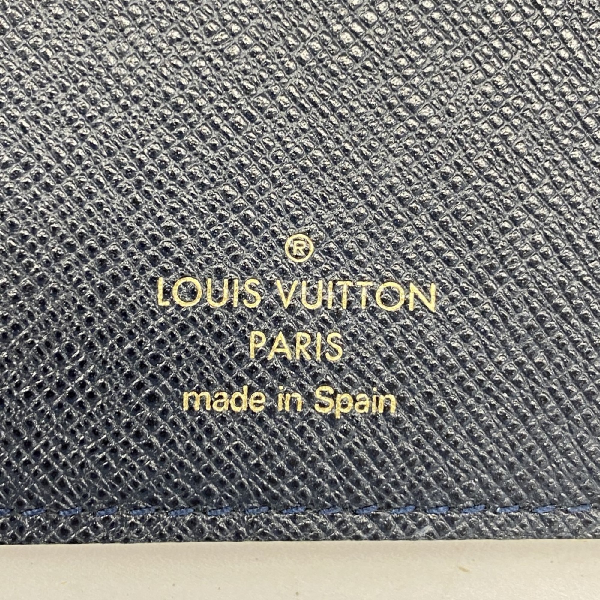 Louis Vuitton Long Wallet Damier Azur Portefeuille Ansolite N63115 White Women's