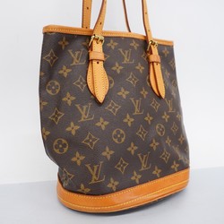 Louis Vuitton Tote Bag Monogram Bucket PM M42238 Brown Women's