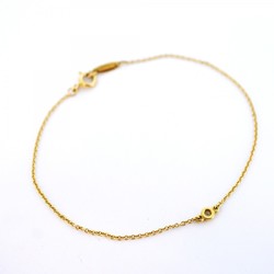 Tiffany Bracelet by the Yard 1PD Diamond K18YG Yellow Gold Ladies