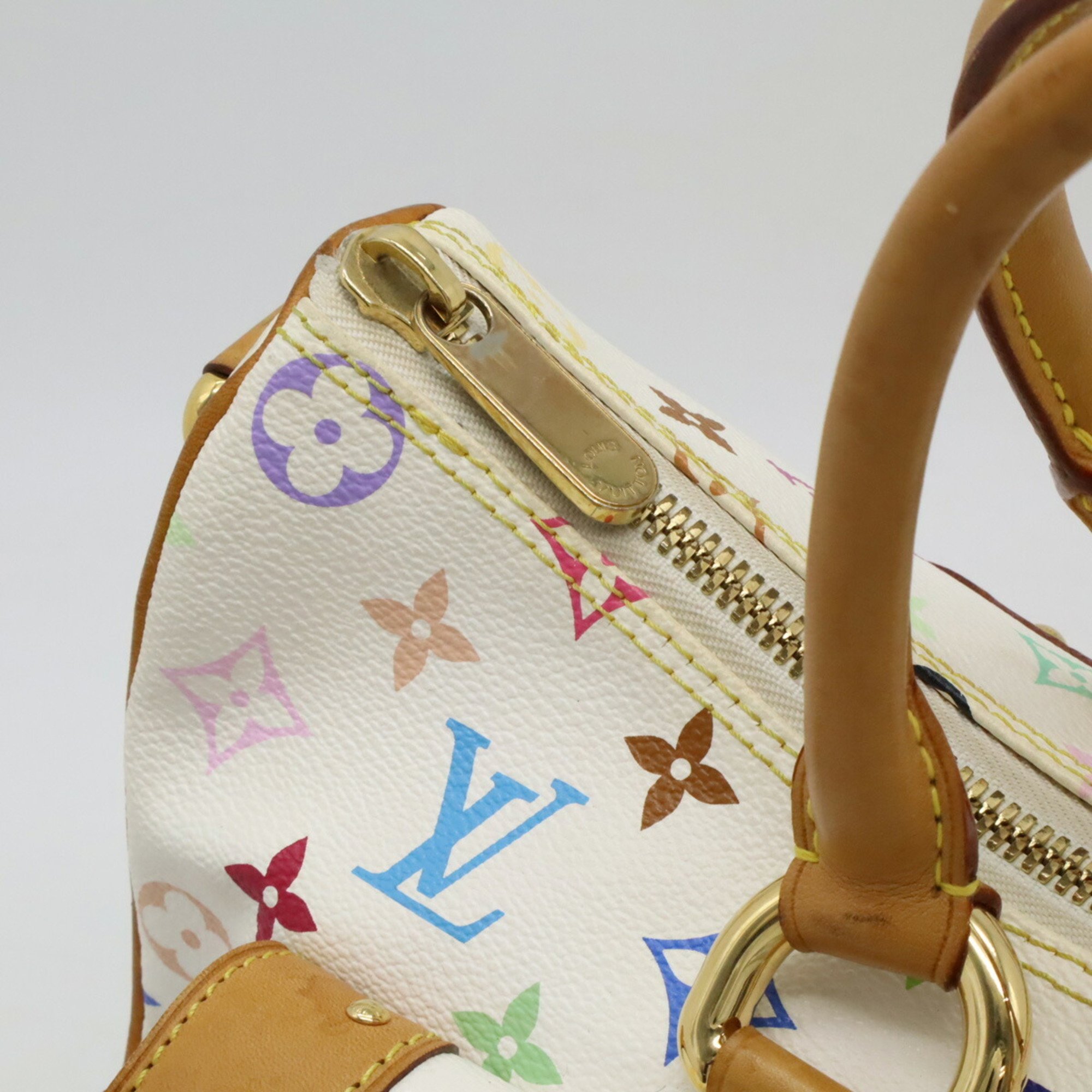 LOUIS VUITTON Louis Vuitton Monogram Multicolor Rita Handbag Shoulder Bag Blanc White Initials M40125