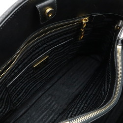 PRADA Saffiano Handbag Tote Bag Shoulder Leather NERO Black BN2538