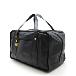 LOEWE Anagram Boston Bag Travel Leather Black