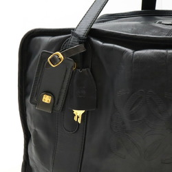 LOEWE Anagram Boston Bag Travel Leather Black