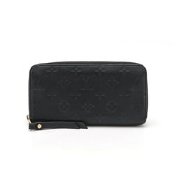 LOUIS VUITTON Louis Vuitton Monogram Empreinte Zippy Wallet Round Long Leather Noir Black M60571