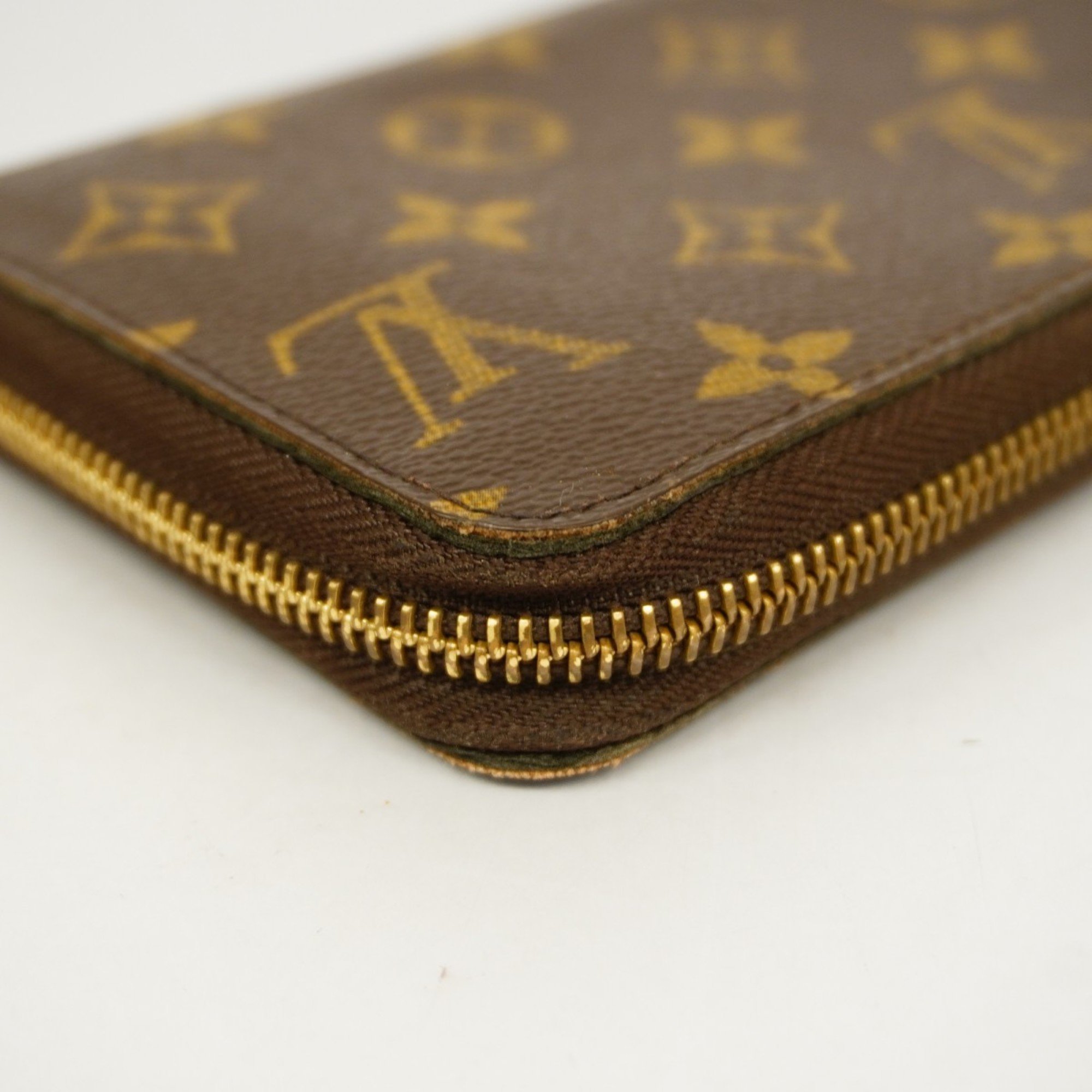 Louis Vuitton Long Wallet Monogram Zippy M60017 Brown Men's Women's