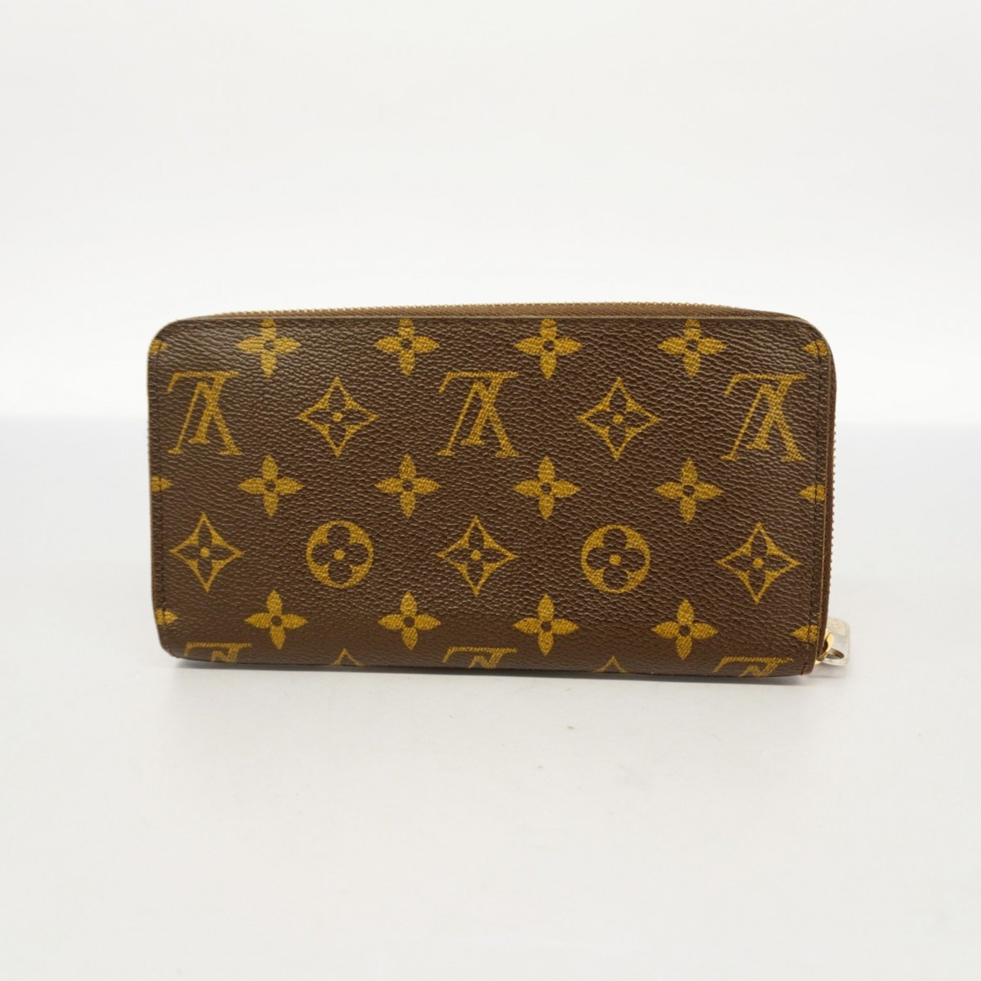 Louis Vuitton Long Wallet Monogram Zippy M60017 Brown Men's Women's