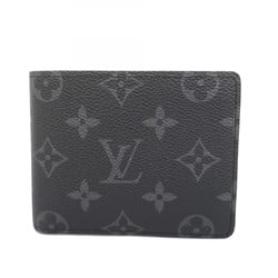 Louis Vuitton Wallet Monogram Eclipse Portefeuille Multiple M61695 Black Men's