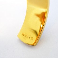 Hermes Bangle GP Plated Leather Gold Blue Ladies