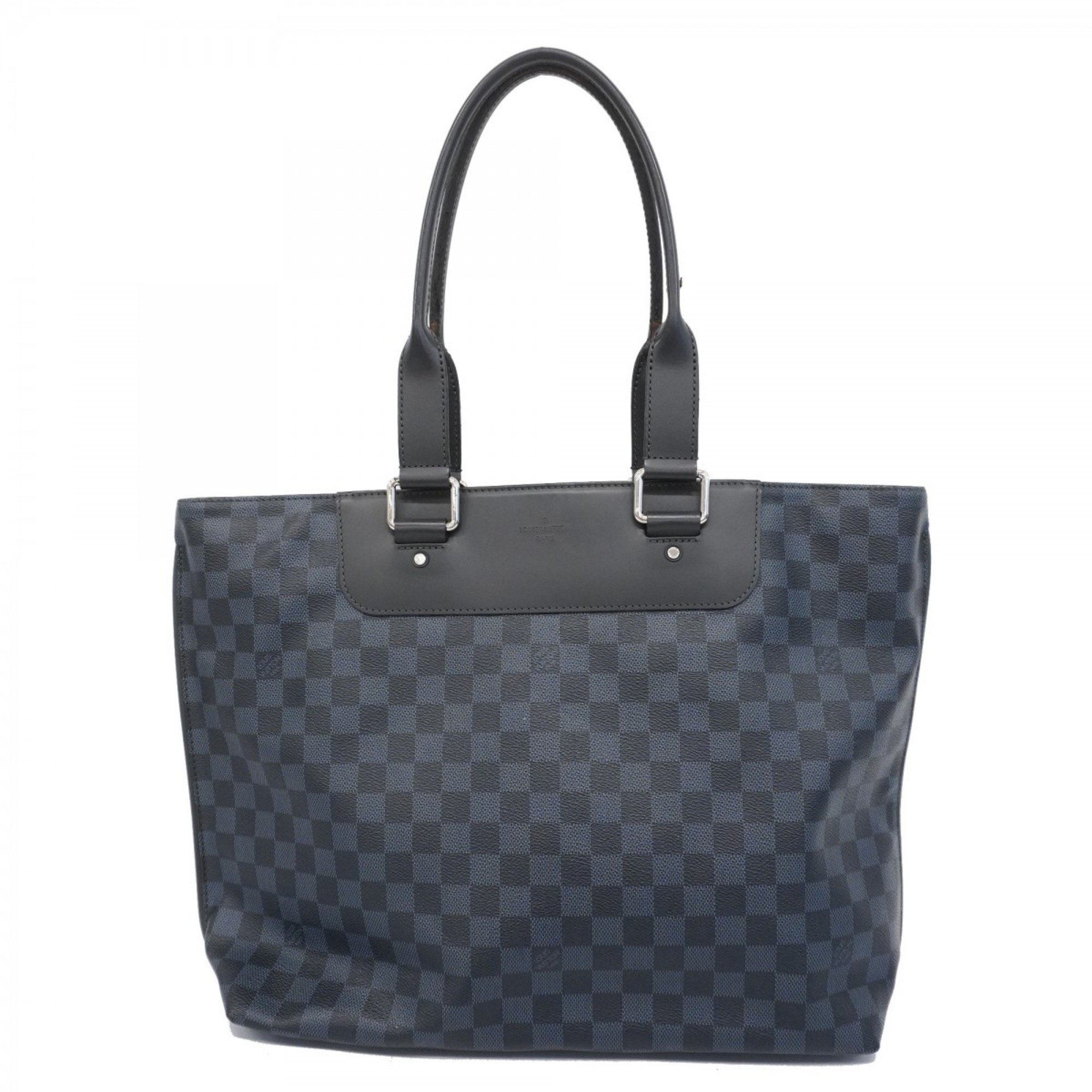 Louis Vuitton Tote Bag Damier Cobalt Cabas Voyage N41397 Black Navy Men's