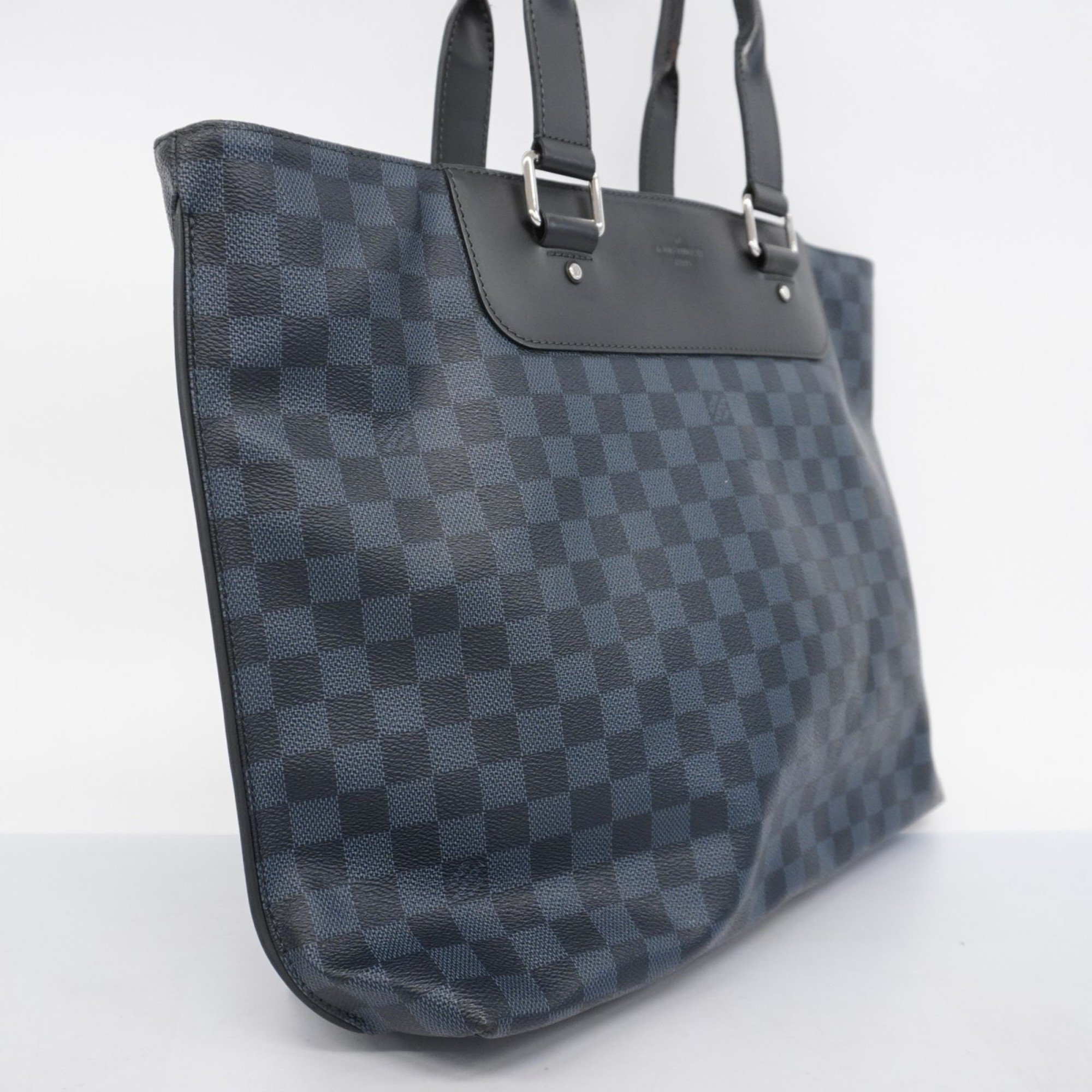 Louis Vuitton Tote Bag Damier Cobalt Cabas Voyage N41397 Black Navy Men's