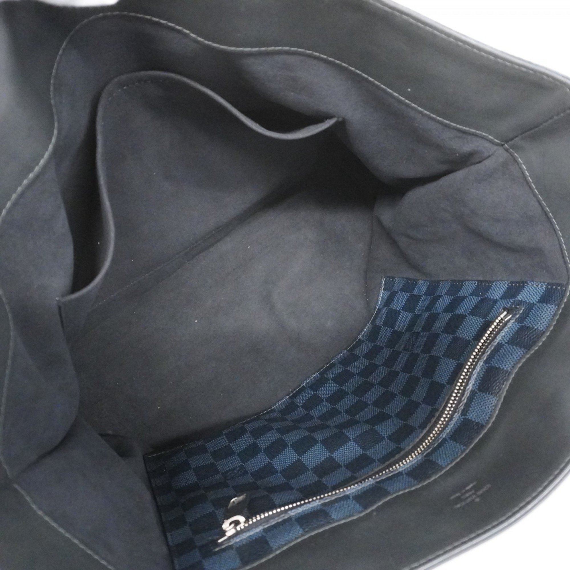 Louis Vuitton Tote Bag Damier Cobalt Cabas Voyage N41397 Black Navy Men's