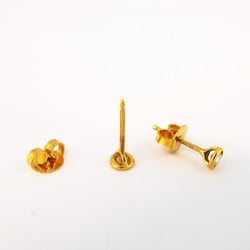 Tiffany Earrings by the Yard 1PD Diamond K18YG Yellow Gold Ladies