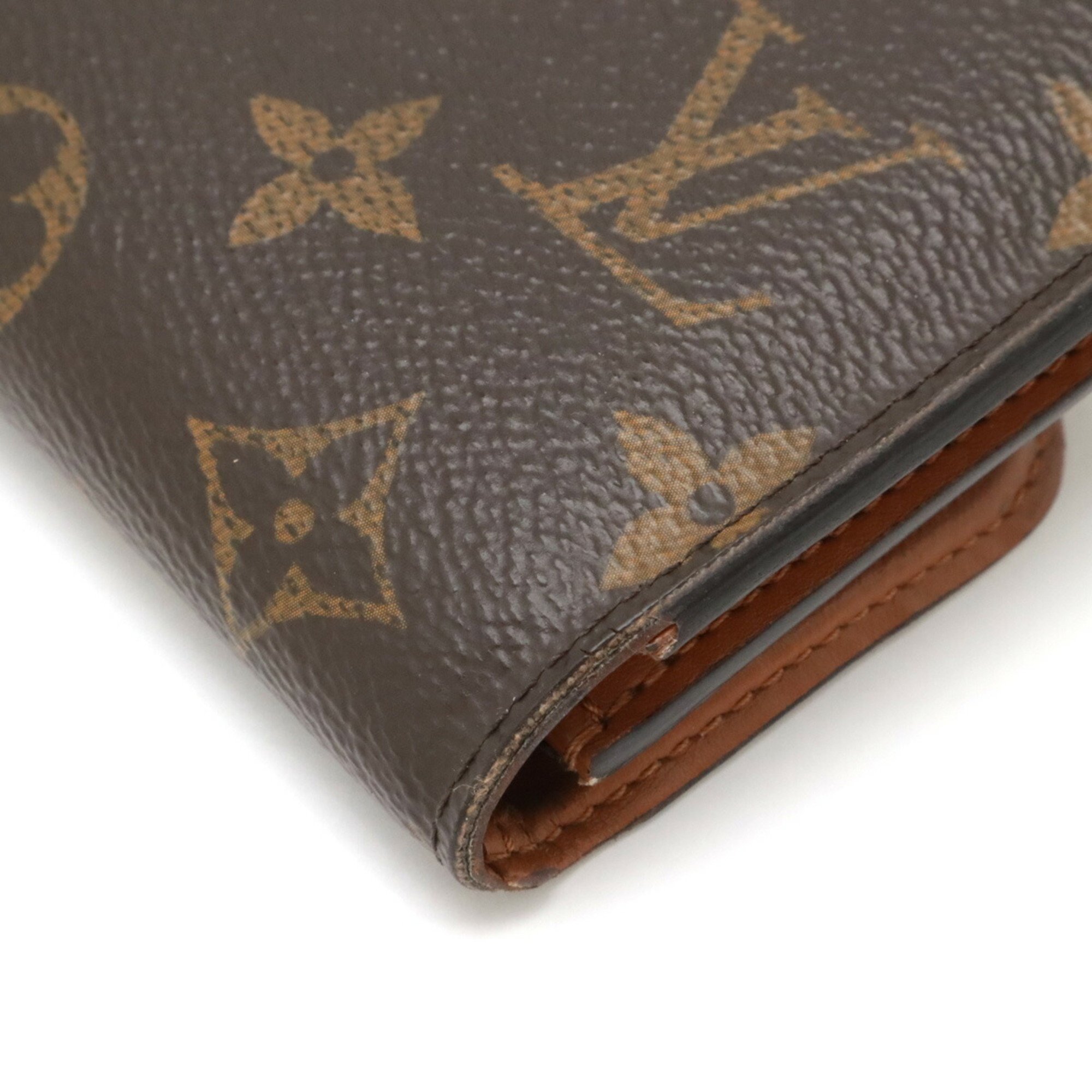 LOUIS VUITTON Louis Vuitton Monogram Portefeuille Flower Compact Tri-fold Wallet Caramel Brown M67504