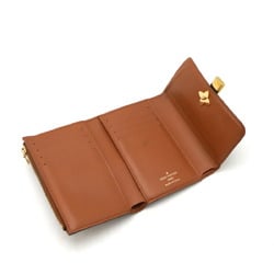 LOUIS VUITTON Louis Vuitton Monogram Portefeuille Flower Compact Tri-fold Wallet Caramel Brown M67504