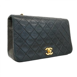 Chanel Shoulder Bag Matelasse Lambskin Black Women's