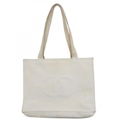 chanel tote bag caviar skin white ladies