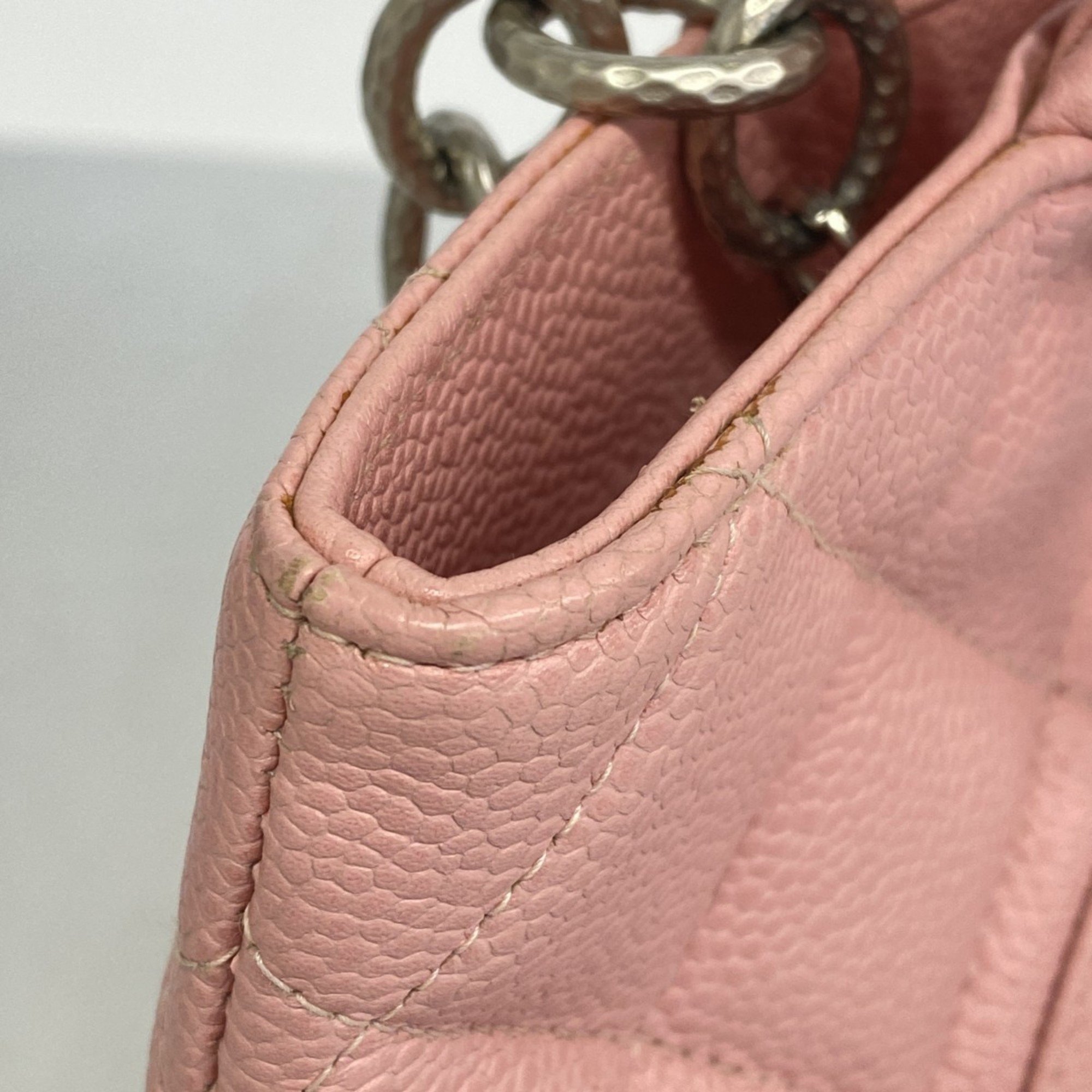 Chanel Tote Bag Reproduction Caviar Skin Pink Women's