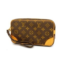 Louis Vuitton Clutch Bag Monogram Marly Dragonne PM M51827 Brown Men's