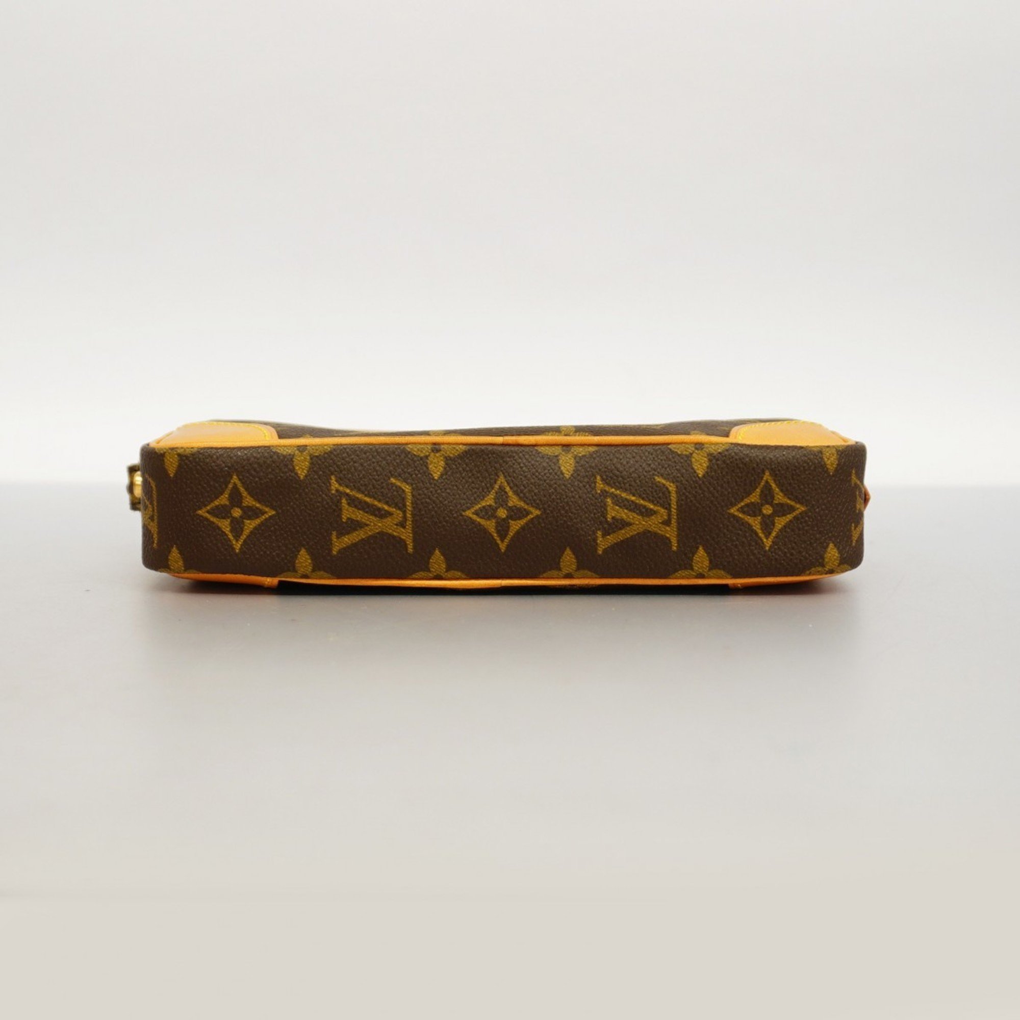 Louis Vuitton Clutch Bag Monogram Marly Dragonne PM M51827 Brown Men's