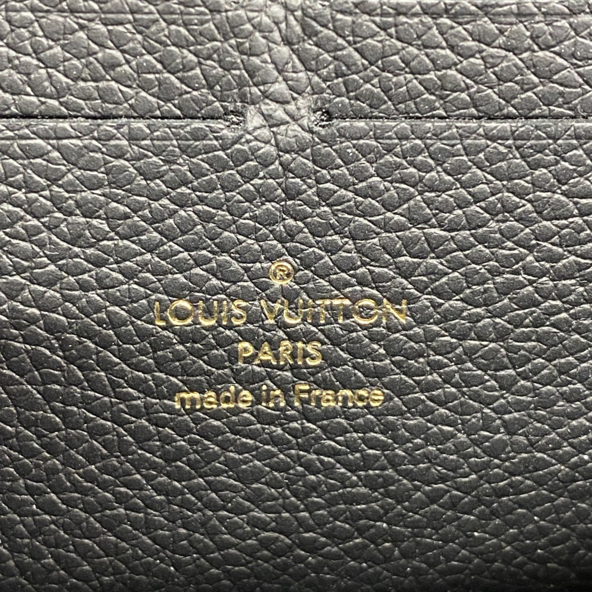 Louis Vuitton Long Wallet Monogram Empreinte Portefeuille Clemence M60171 Noir Ladies