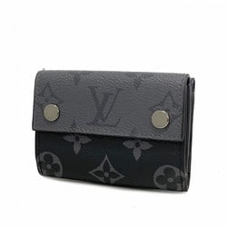 Louis Vuitton Tri-fold Wallet Monogram Eclipse Discovery Compact M45417 Black Men's