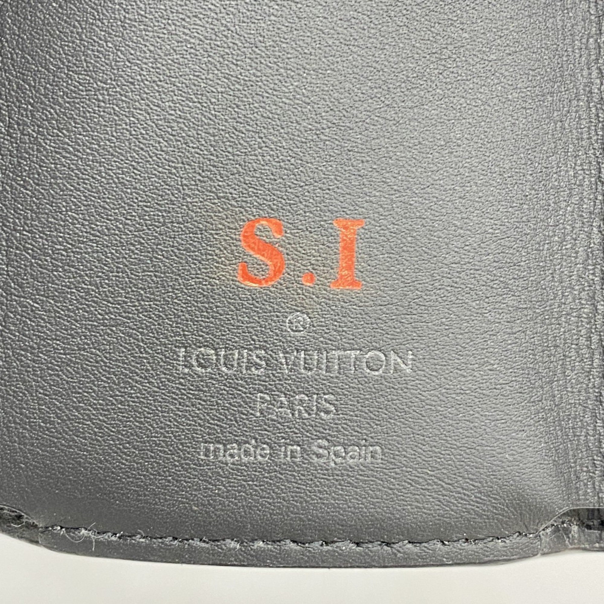 Louis Vuitton Tri-fold Wallet Monogram Eclipse Discovery Compact M45417 Black Men's