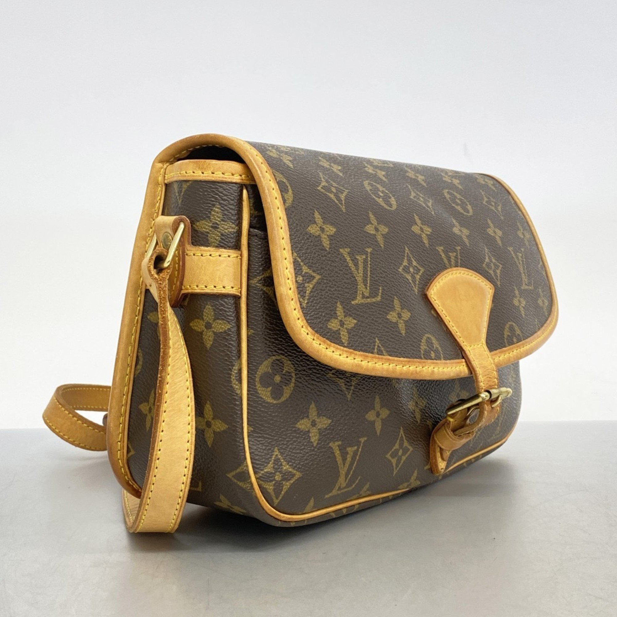 Louis Vuitton Shoulder Bag Monogram Sologne M42250 Brown Ladies