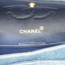 Chanel Shoulder Bag Matelasse Denim Blue Women's