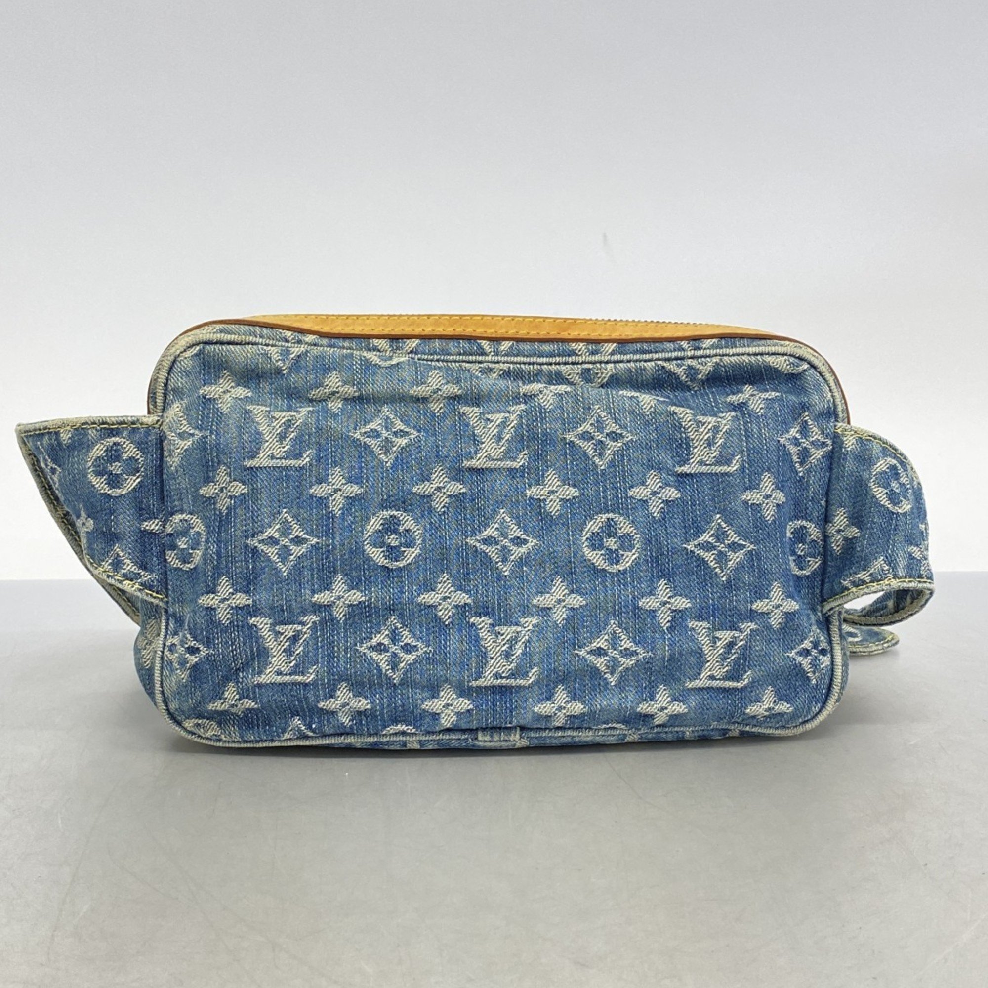 Louis Vuitton Waist Bag Monogram Denim Bum M95347 Blue Women's