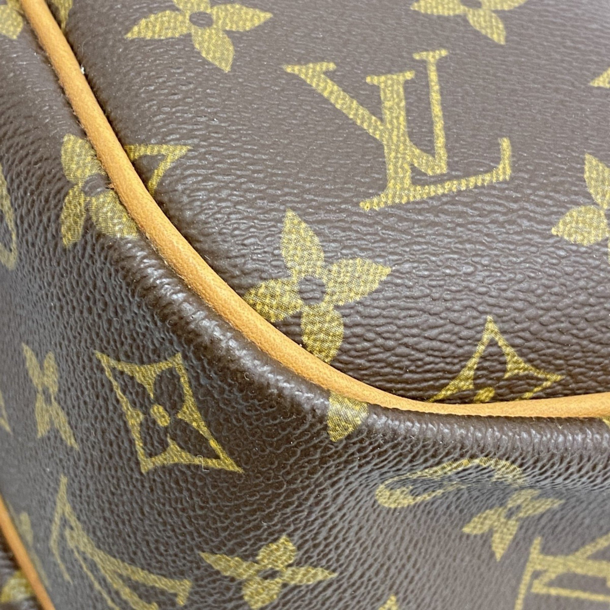 Louis Vuitton Boston Bag Monogram Alize 24H M41399 Brown Men's Women's