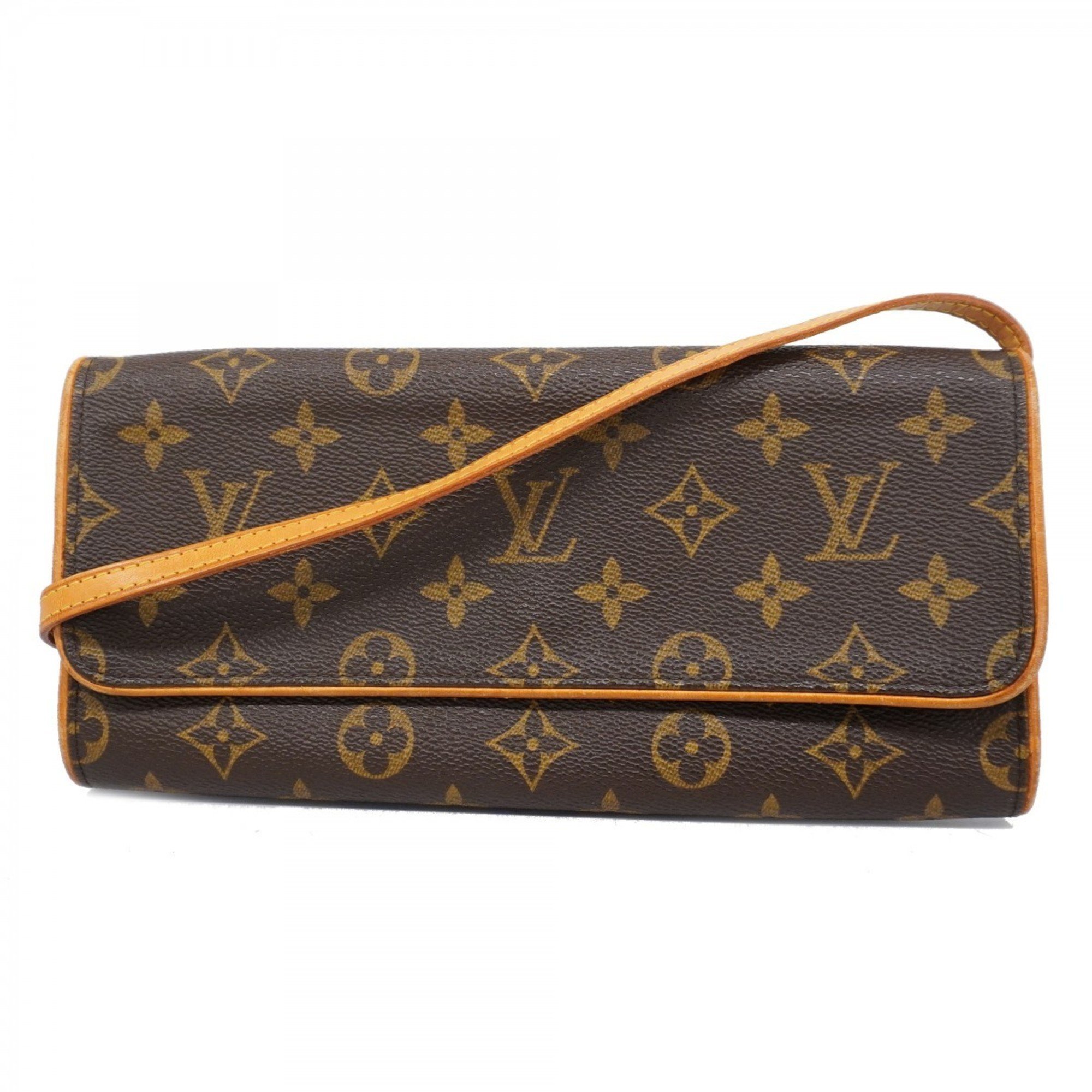 Louis Vuitton Shoulder Bag Monogram Pochette Twin GM M51852 Brown Women's