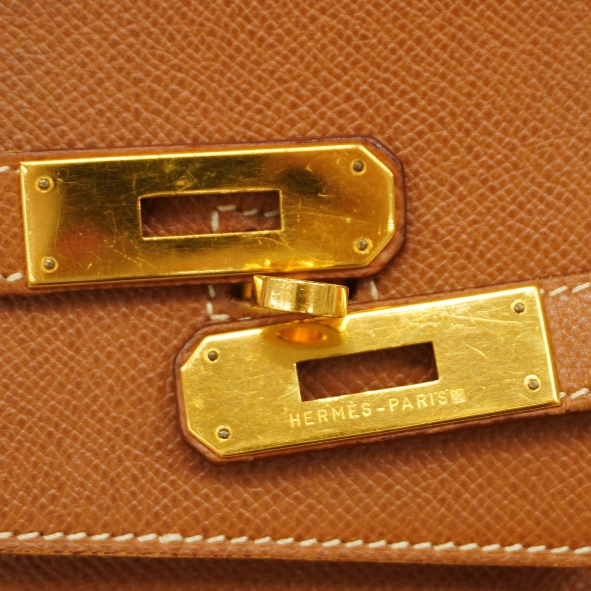 Hermes handbag Birkin 40 Cushvel gold 〇Z engraved ladies