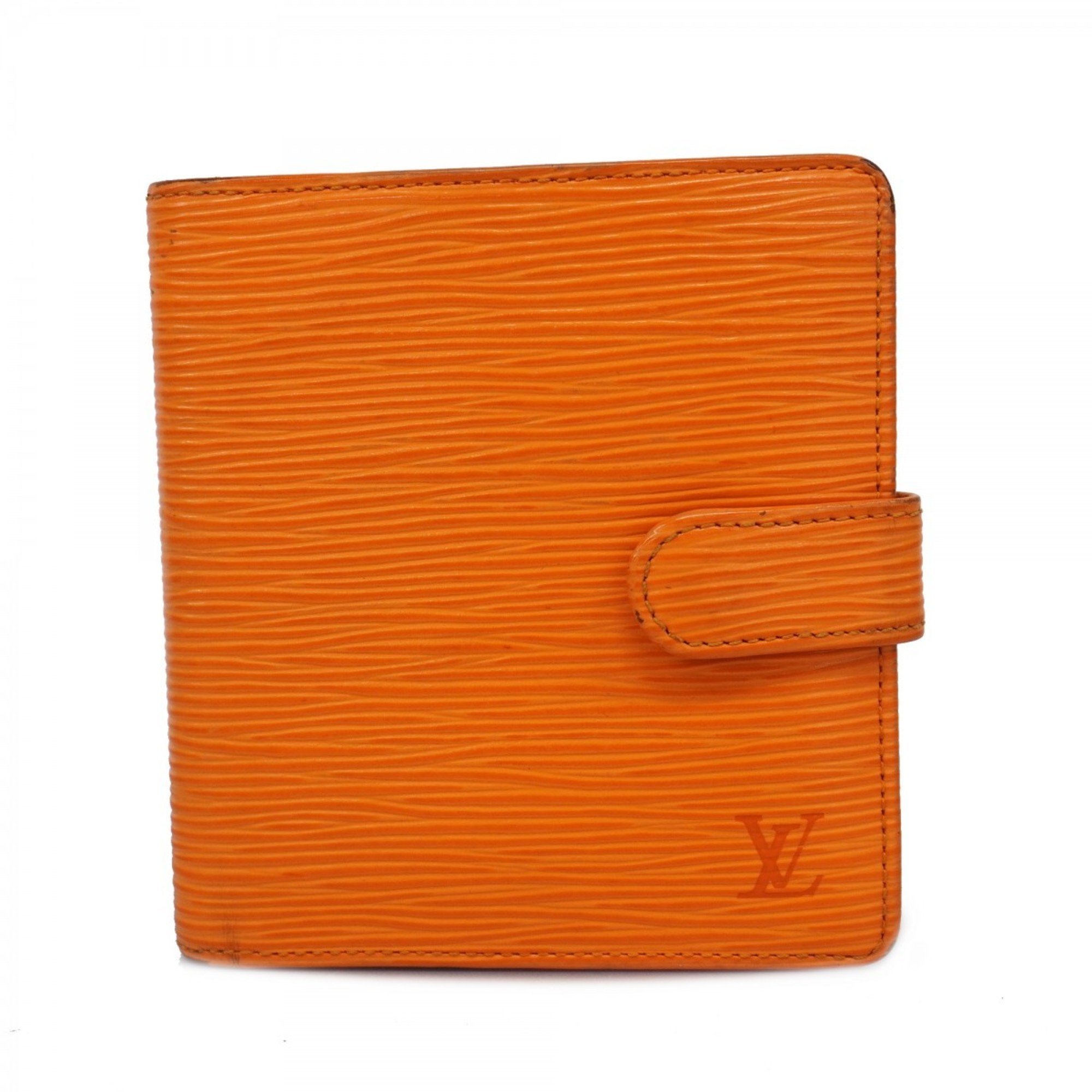 Louis Vuitton Wallet Epi Portobier M6355H Mandarin Ladies