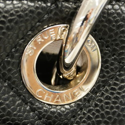 Chanel Tote Bag Matelasse Caviar Skin Black Women's