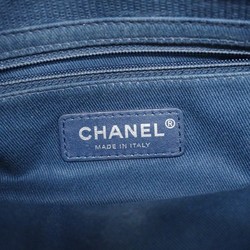 Chanel Shoulder Bag Canvas Navy Women's