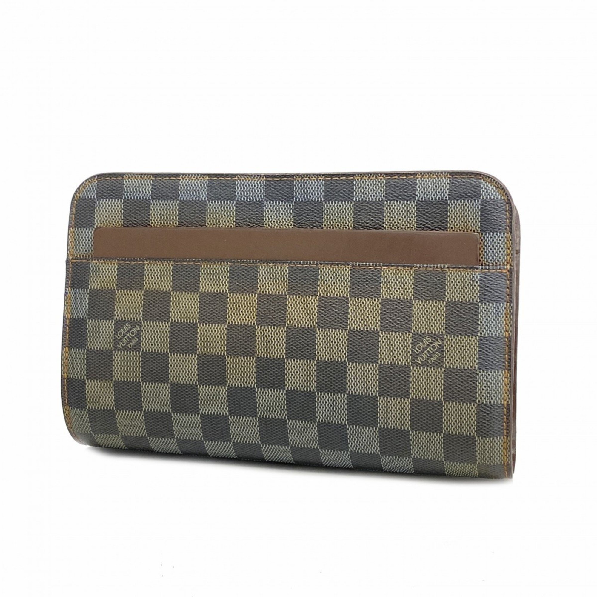 Louis Vuitton Clutch Bag Damier Saint N51993 Ebene Men's Women's