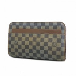 Louis Vuitton Clutch Bag Damier Saint N51993 Ebene Men's Women's