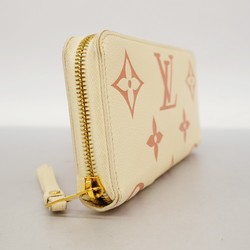 Louis Vuitton Long Wallet Monogram Empreinte Zippy M81914 Cream Rose Trianon Women's