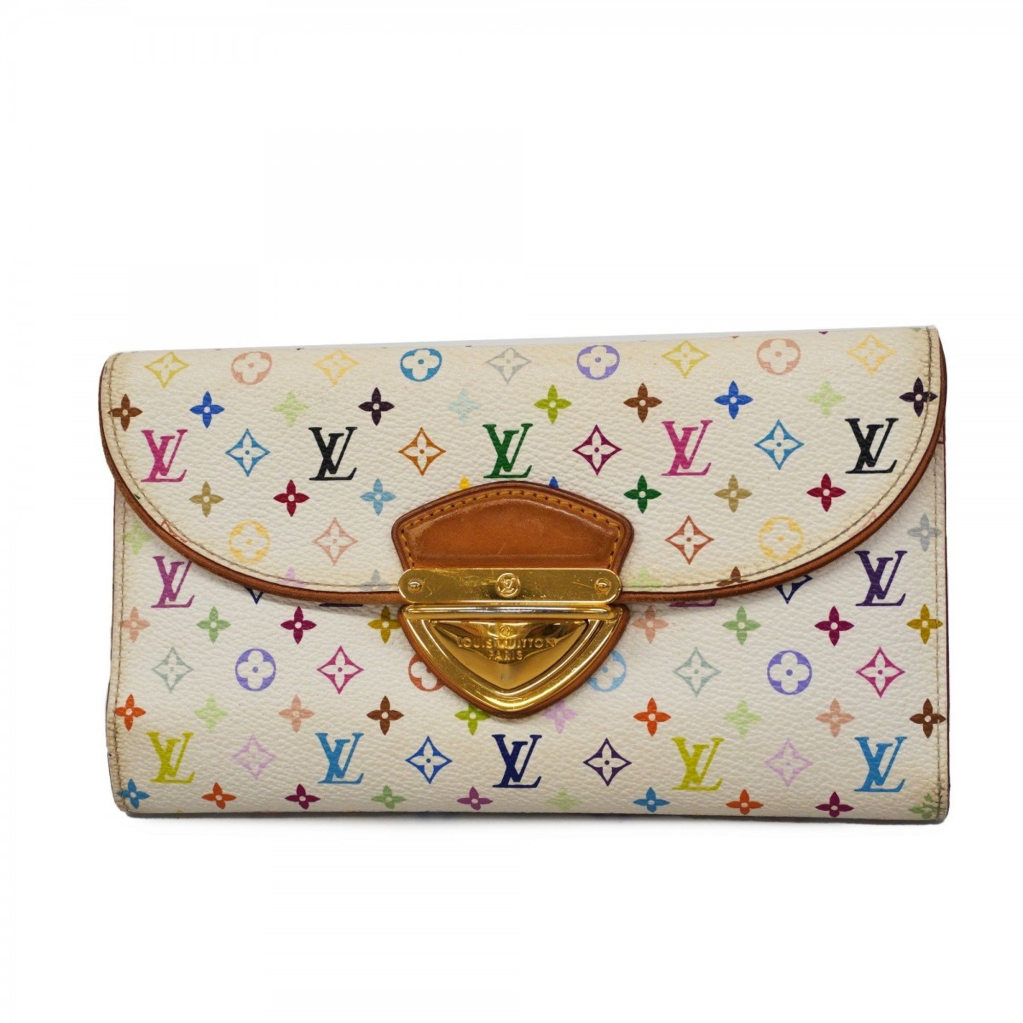 Louis Vuitton Tri-fold Long Wallet Monogram Multicolor Portefeuille Eugenie M93736 Bron Rich Ladies