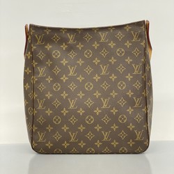 Louis Vuitton Shoulder Bag Monogram Looping GM M51145 Brown Ladies