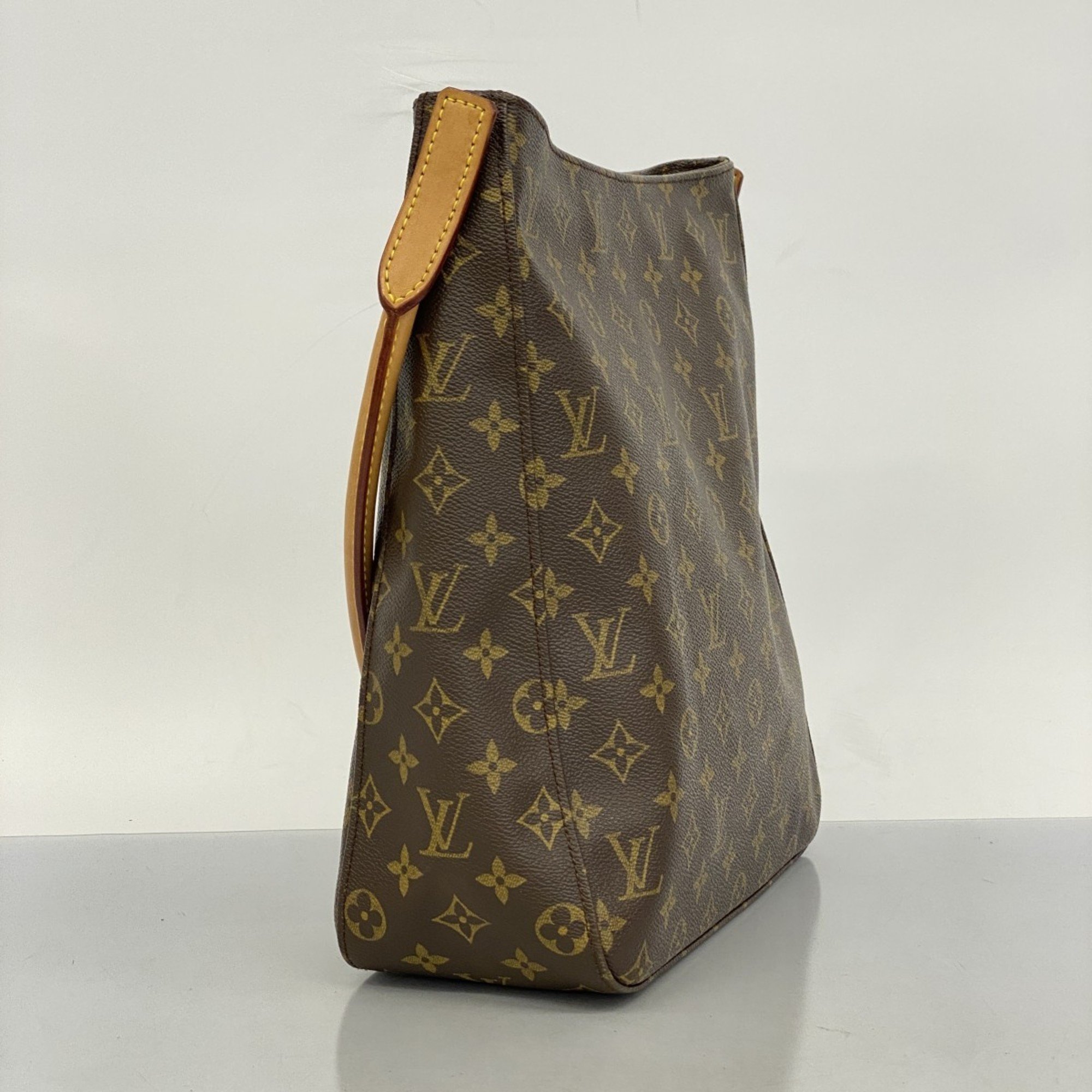 Louis Vuitton Shoulder Bag Monogram Looping GM M51145 Brown Ladies