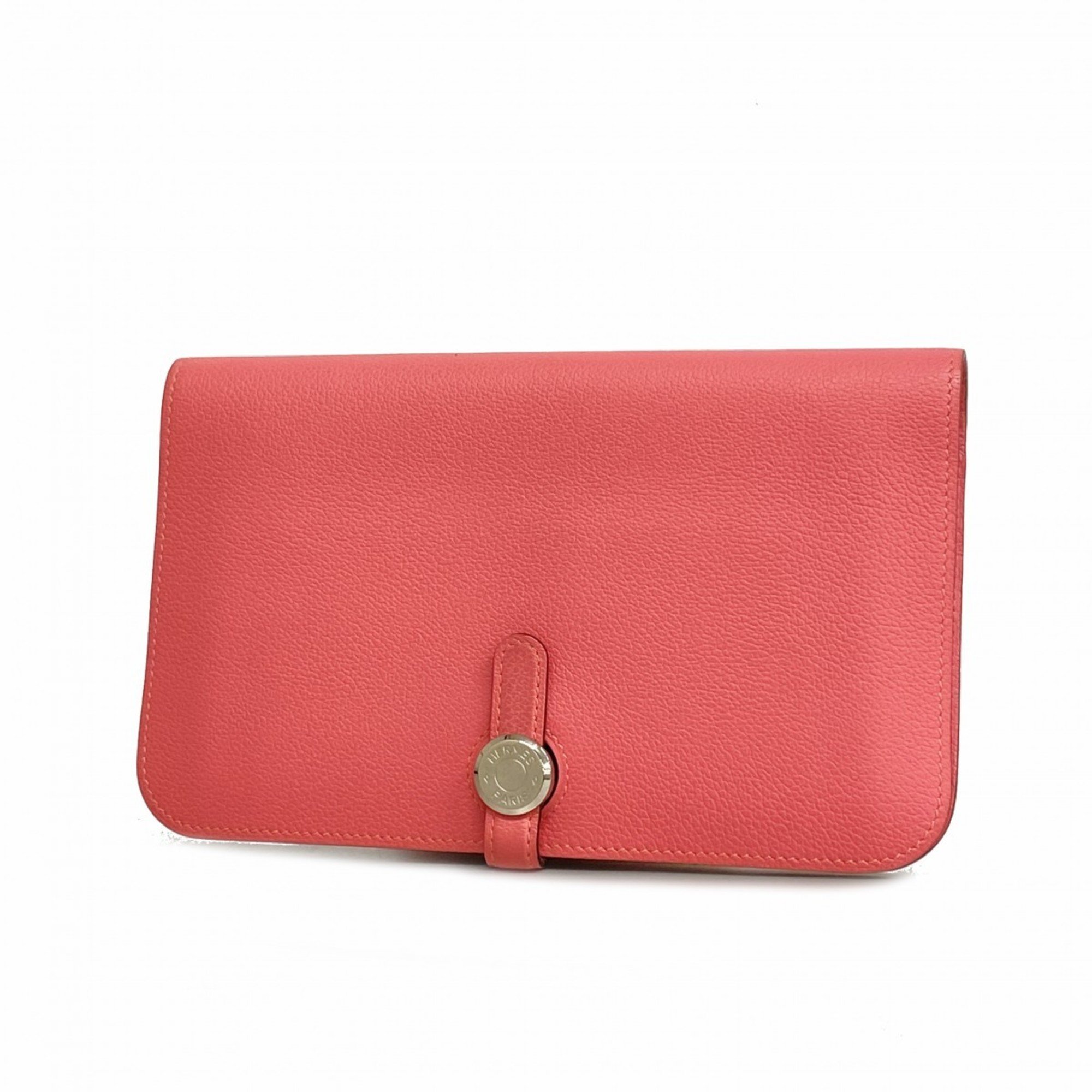 Hermes Long Wallet Togon GM Evercolor Rose Azalee D Engraved Ladies