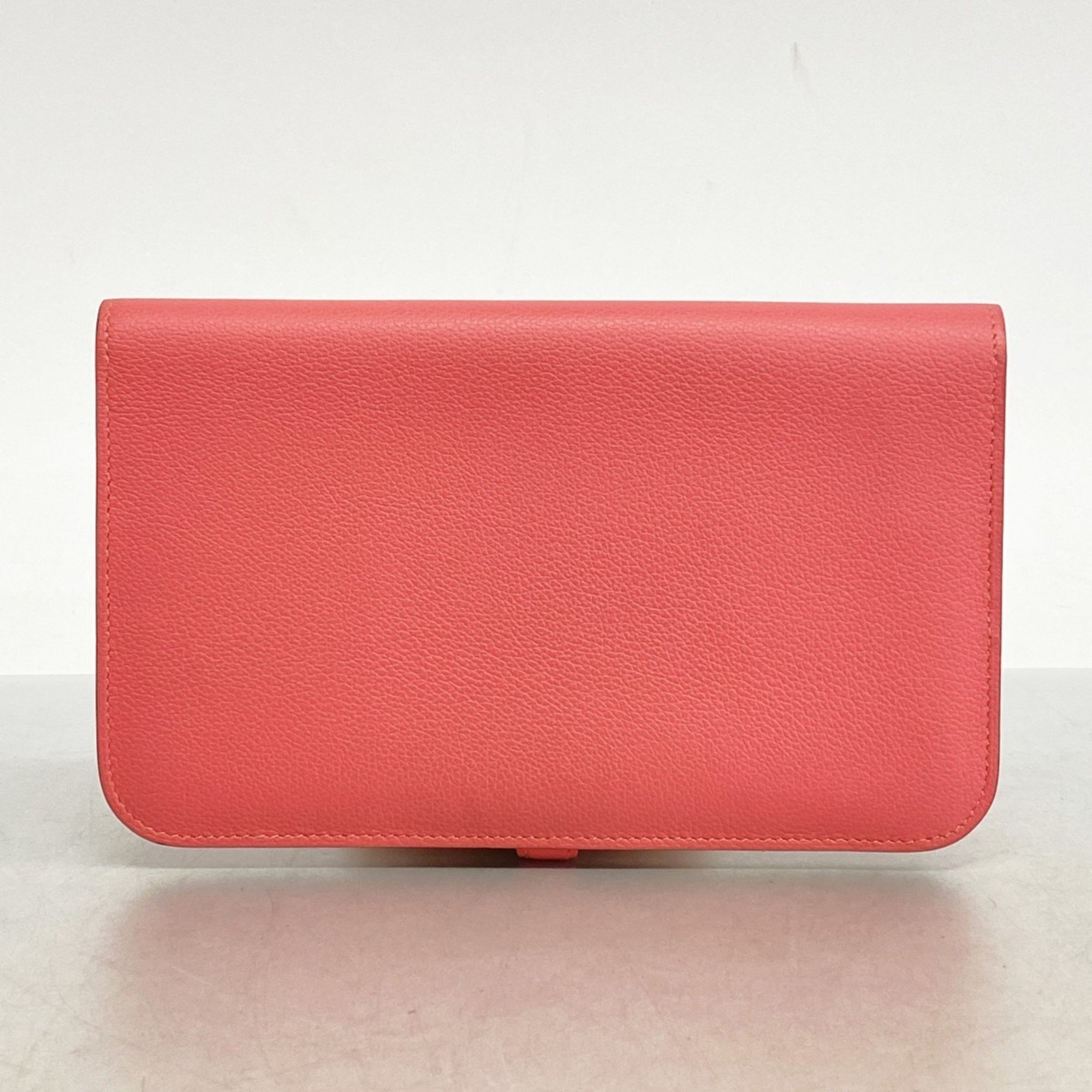 Hermes Long Wallet Togon GM Evercolor Rose Azalee D Engraved Ladies