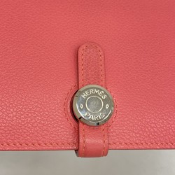 Hermes Long Wallet Togon GM Evercolor Rose Azalee D Engraved Ladies